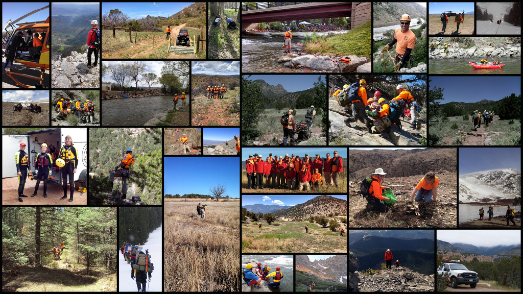 A collage of FSAR pictures taken at training and missions.